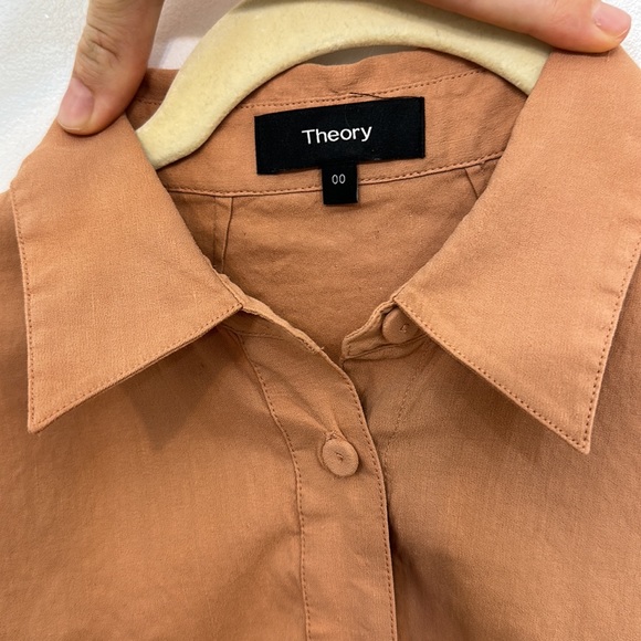 Theory Stretch Linen Dress in Pink Melon size XS - Picture 9 of 12